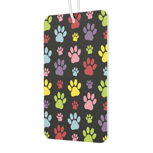Kleurrijke poten, Paw Pattern, Paw Prints, Dog Paw Luchtverfrisser (Links)