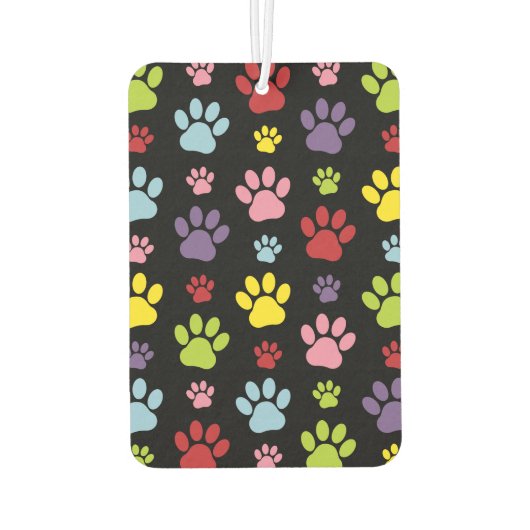 Kleurrijke poten, Paw Pattern, Paw Prints, Dog Paw Luchtverfrisser (Achterkant)