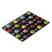 Kleurrijke poten, Paw Pattern, Paw Prints, Dog Paw Notitieboek (Linkerzijde)