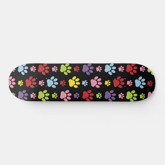 Kleurrijke poten, Paw Pattern, Paw Prints, Dog Paw Persoonlijk Skateboard (Horizontaal)