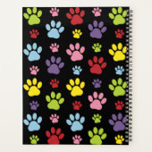 Kleurrijke poten, Paw Pattern, Paw Prints, Dog Paw Planner (Achterkant)
