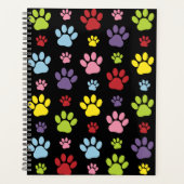 Kleurrijke poten, Paw Pattern, Paw Prints, Dog Paw Planner (Voorkant)