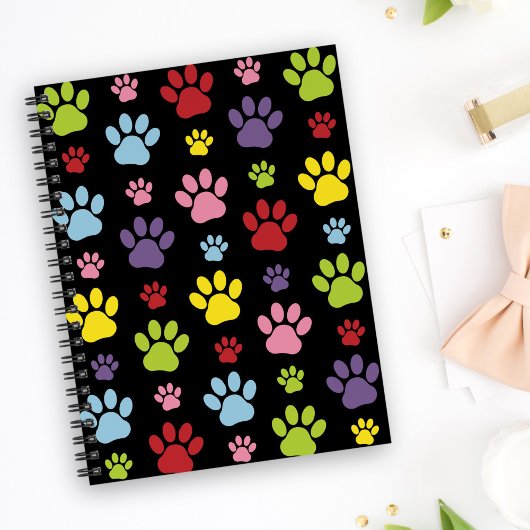 Kleurrijke poten, Paw Pattern, Paw Prints, Dog Paw Planner