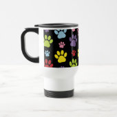 Kleurrijke poten, Paw Pattern, Paw Prints, Dog Paw Reisbeker (Links)