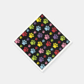 Kleurrijke poten, Paw Pattern, Paw Prints, Dog Paw Servet (Hoek)
