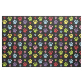 Kleurrijke poten, Paw Pattern, Paw Prints, Dog Paw Stof (Fat Quarter)