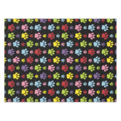 Kleurrijke poten, Paw Pattern, Paw Prints, Dog Paw Tafelkleed (Voorkant (Horizontaal))