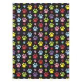 Kleurrijke poten, Paw Pattern, Paw Prints, Dog Paw Tafelkleed (Voorkant)