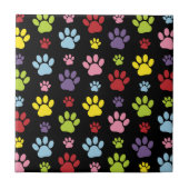 Kleurrijke poten, Paw Pattern, Paw Prints, Dog Paw Tegeltje (Voorkant)