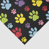 Kleurrijke poten, Paw Pattern, Paw Prints, Dog Paw Tissuepapier (Detail)