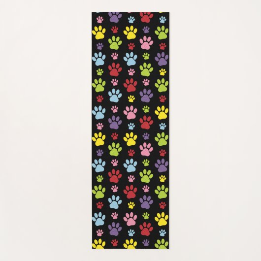 Kleurrijke poten, Paw Pattern, Paw Prints, Dog Paw Yogamat (Voorkant)