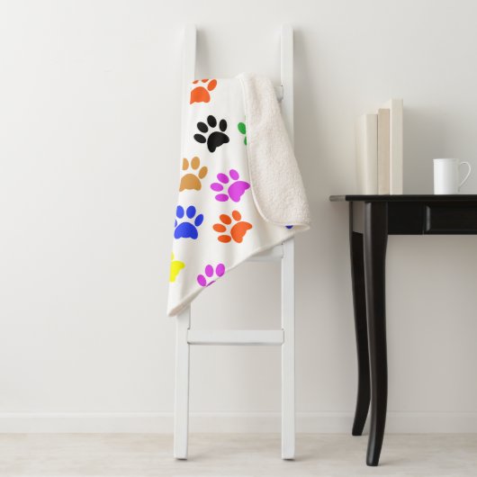 Kleurrijke poten sherpa deken (In situ)