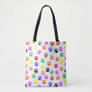 Kleurrijke poten tote bag