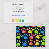 kleurrijke poten, visitekaartje (Voorkant / Achterkant)