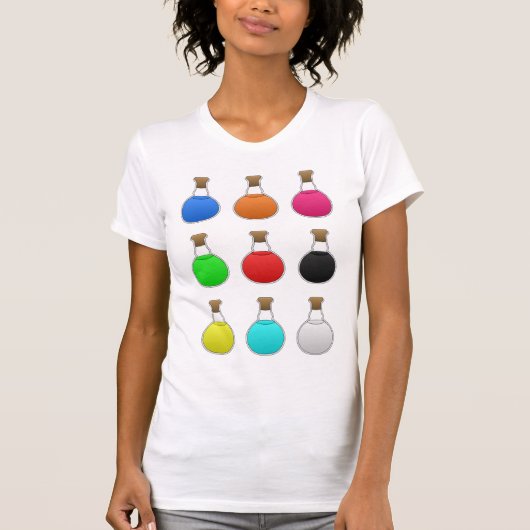 Kleurrijke Potions Vrouwen T-shirt (Voorkant)
