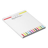 Kleurrijke potloden Opmerking van de leraar Notitieblok (Schuin)