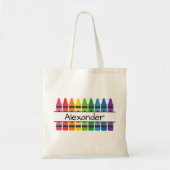 Kleurrijke Potloden Persoonlijk Tote Bag (Voorkant)