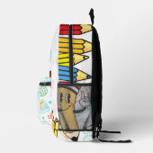 kleurrijke potlood bedrukte rugzak (Rechts)
