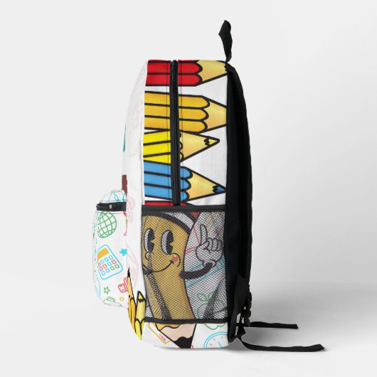 kleurrijke potlood bedrukte rugzak (Rechts)
