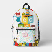kleurrijke potlood bedrukte rugzak (Voorkant)