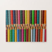 Kleurrijke potlood-wasprintpuzzel legpuzzel (Horizontaal)