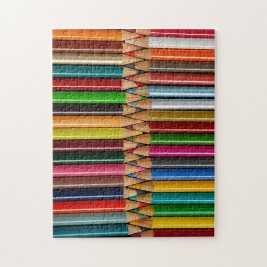 Kleurrijke potlood-wasprintpuzzel legpuzzel (Verticaal)
