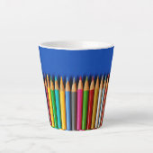 Kleurrijke potloodkreeften latte mok (Voorkant)