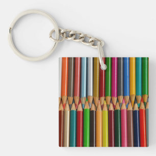 Kleurrijke potloodkreeften sleutelhanger