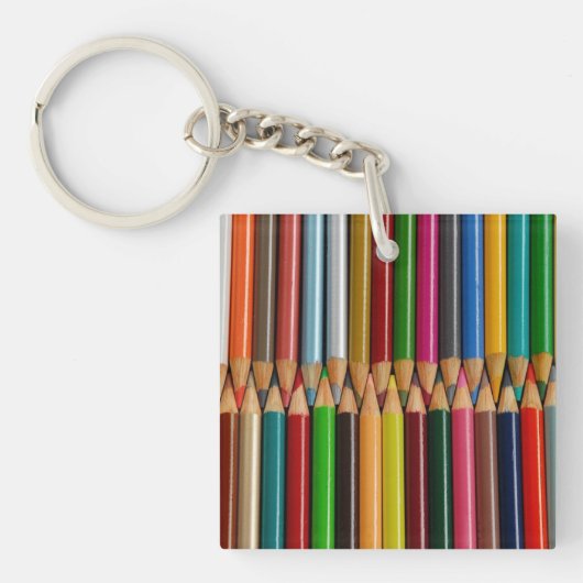 Kleurrijke potloodkreeften sleutelhanger (voorkant)