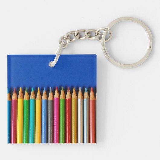Kleurrijke potloodkreeften sleutelhanger (Achterkant)