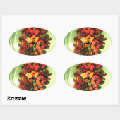 Kleurrijke potpourri: een geur-stationair display ovale sticker (Vel)