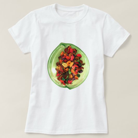 Kleurrijke potpourri: een geur-stationair display t-shirt (Design voorkant)
