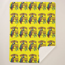 Kleurrijke pracht: papegaai in het glinsterende pa sherpa deken