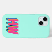 Kleurrijke Preppy Initiaal naam Case-Mate iPhone Case (Achterkant (horizontaal))
