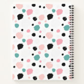 Kleurrijke Preppy Inktpatroon Gepersonaliseerd Not Notitieboek (Achterkant)