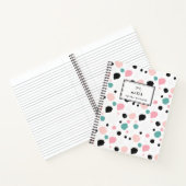 Kleurrijke Preppy Inktpatroon Gepersonaliseerd Not Notitieboek (Binnen)