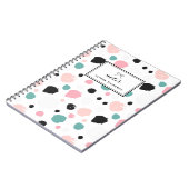 Kleurrijke Preppy Inktpatroon Gepersonaliseerd Not Notitieboek (Linkerzijde)