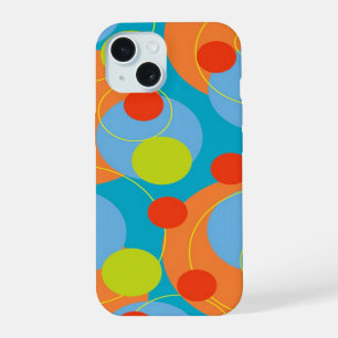 Kleurrijke Pret Cirkel Cute Stippen Fruitig Groovy iPhone 15 Case