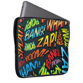 Kleurrijke Pret Comic Book Typografie Laptop Sleeve (Voorkant Rechts)