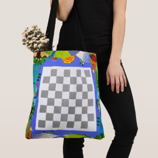Kleurrijke pret en speelbaar spelbord tote bag