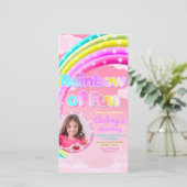 Kleurrijke pret met fotoceltelefoon uitnodiging (Staand voorkant)