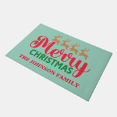Kleurrijke Prettig Kerstfeest Deurmat (Schuin)
