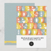 Kleurrijke prettige feestdagen (plural:) Vlak Feestdagenkaart (Voorkant / Achterkant)