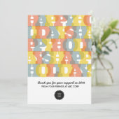 Kleurrijke prettige feestdagen (plural:) Vlak Feestdagenkaart (Staand voorkant)