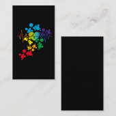 Kleurrijke pride Heart Rainbow Heartbeat lgbt Visitekaartje (Voorkant / Achterkant)
