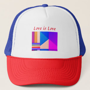 Kleurrijke pride maand gay LGBTQ liefde voeg naam Trucker Pet