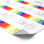 Kleurrijke Pride Regenboog Bruiloft Digitale Favor Poster (Hoek)