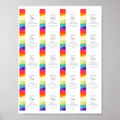 Kleurrijke Pride Regenboog Bruiloft Digitale Favor Poster (Voorkant)