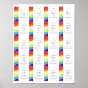 Kleurrijke Pride Regenboog Bruiloft Digitale Favor Poster