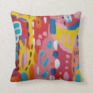 Kleurrijke primaire kleuren abstract kussen